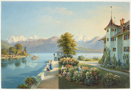 Château de Schadau près de Thoune et son jardin